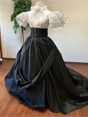 Wednesday Adams vibe whimsygoth maxi cosplay 1900s dress Huge